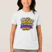 Als ik God zeg… Tri-Blend Shirt (Voorkant)