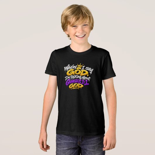 Als ik God zeg… Tri-Blend Shirt (Voorkant volledig)