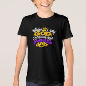 Als ik God zeg… Tri-Blend Shirt (Voorkant)