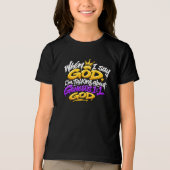 Als ik God zeg… Tri-Blend Shirt (Voorkant)
