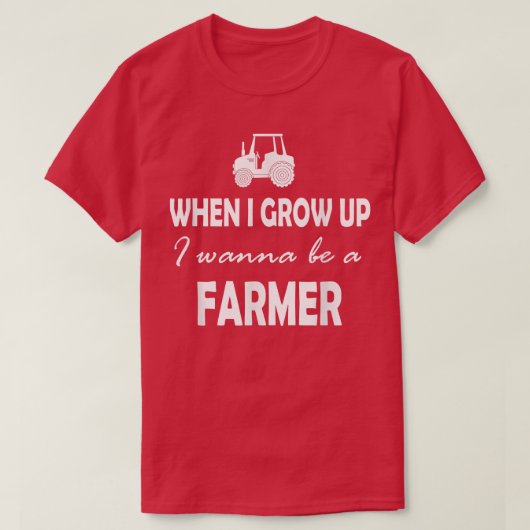 Als ik groot ben, wil ik boer worden T-Shirt (Design voorkant)