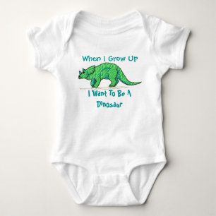 Als ik groot ben, wil ik een dinosaurus zijn romper
