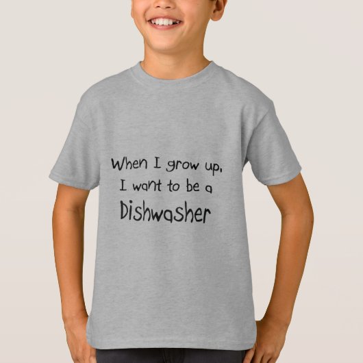 Als ik groot ben, wil ik een Dishwasmachine worden T-shirt (Voorkant)
