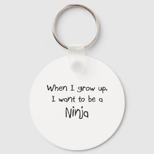 Als ik groot ben wil ik een Ninja worden Sleutelhanger (Voorkant)