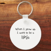 Als ik groot ben wil ik een Ninja worden Sleutelhanger (Voorkant)