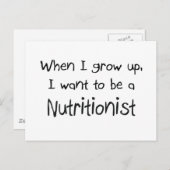 Als ik groot ben, wil ik een Nutritionist worden Briefkaart (Voorkant / Achterkant)