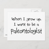 Als ik groot ben wil ik een paleontoloog worden briefkaart (Voorkant / Achterkant)