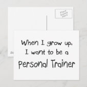 Als ik groot ben, wil ik een persoonlijke trainer briefkaart (Voorkant / Achterkant)