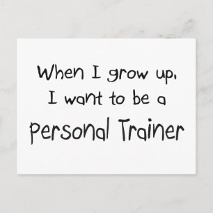 Als ik groot ben, wil ik een persoonlijke trainer  briefkaart