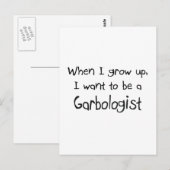 Als ik groot ben, wil ik Garboloog worden Briefkaart (Voorkant / Achterkant)