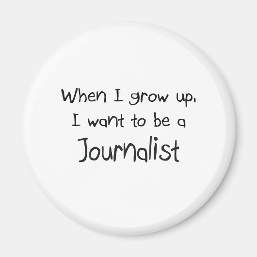 Als ik groot ben, wil ik journalist worden magneet (Voorkant)