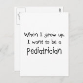 Als ik groot ben wil ik kinderarts worden briefkaart (Voorkant / Achterkant)