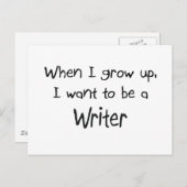 Als ik groot ben, wil ik schrijver worden briefkaart (Voorkant / Achterkant)