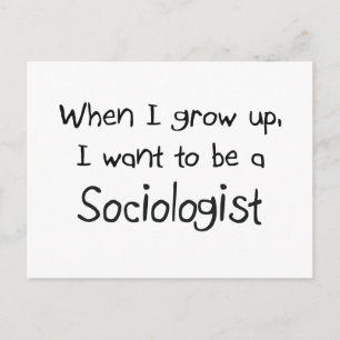 Als ik groot ben wil ik socioloog worden briefkaart