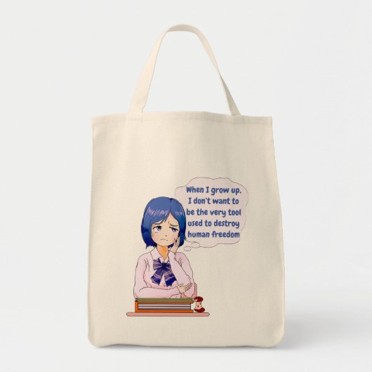 Als ik groot ben zak tote bag (Voorkant)