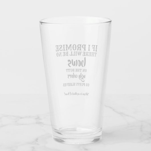 Als ik het beloof - grappig bruidsmeisje voorstel glas (Achterkant)