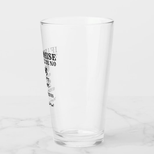 Als ik het beloof - grappig bruidsmeisje voorstel glas (Links)