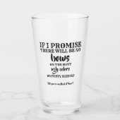 Als ik het beloof - grappig bruidsmeisje voorstel glas (Voorkant)