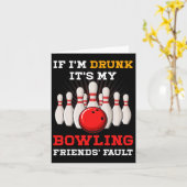 Als ik het Drink is het de schuld van mijn bowling Kaart (Gele Bloem)