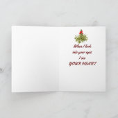 "ALS IK IN JE OGEN KIJKE ZIE IK JE HART" FEESTDAGEN KAART (Binnen)