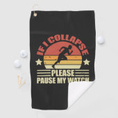 Als ik instort, pauzeer dan mijn horloge hardloop golfhanddoek (Insitu)