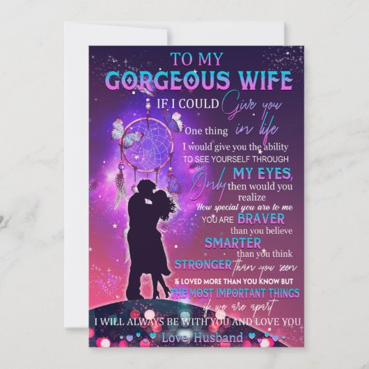 Als ik je 1 ding in het leven kon geven Echtgenoot Kaart (Voorkant)