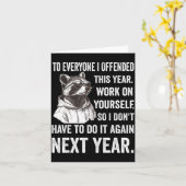 Als ik je beledigd heb Werk aan jezelf Grappig Nie Kaart (Gele Bloem)