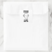 Als ik je filosofie wil laten spinnen vierkante sticker (Tas)