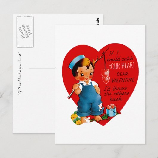 Als ik je hart kan vangen briefkaart (Voorkant / Achterkant)