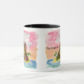 Als ik je laf, barst je mijn Cartoon vulkaan uit Mok (Midden)