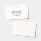 Als ik je miste, zou ik diabetisch zijn badge (Voor- en achterkant)