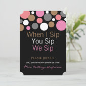 Als ik je sip, dan gooien we Bachelorette party Kaart (Staand voorkant)