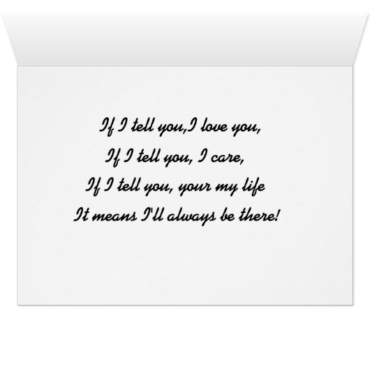 ALS IK JE ZEG DAT IK VAN JE KAART HOU (Binenzijde Horizontaal (Onderkant))