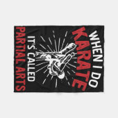 Als ik karate doe, heet het gedeeltelijke kunst 16 fleece deken (Voorkant (Horizontaal))