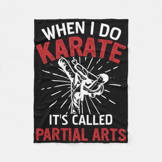 Als ik karate doe, heet het gedeeltelijke kunst 16 fleece deken (Voorkant)