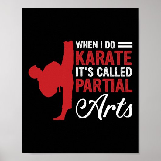 Als ik karate doe, heet het gedeeltelijke kunst 4 poster (Voorkant)