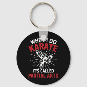 Als ik karate doe, heet het gedeeltelijke kunst 5 sleutelhanger