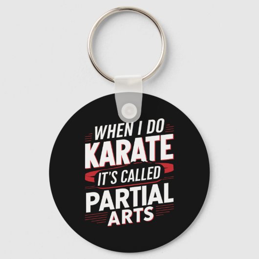 Als ik karate doe, heet het gedeeltelijke kunst 6  sleutelhanger (Voorkant)