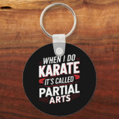 Als ik karate doe, heet het gedeeltelijke kunst 6  sleutelhanger (Voorkant)