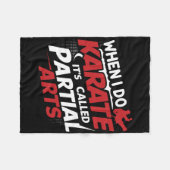Als ik karate doe, heet het gedeeltelijke kunst 7 fleece deken (Voorkant (Horizontaal))