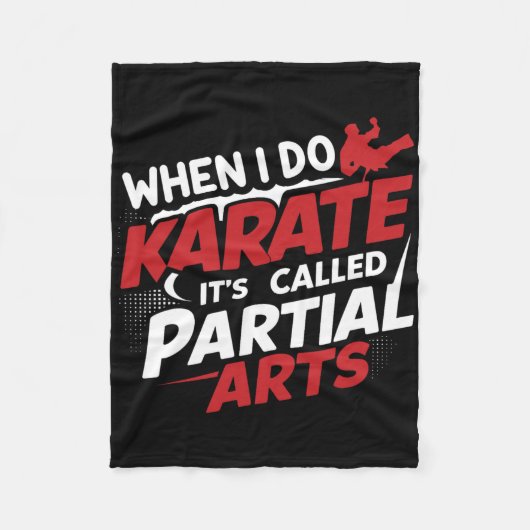 Als ik karate doe, heet het gedeeltelijke kunst 7 fleece deken (Voorkant)