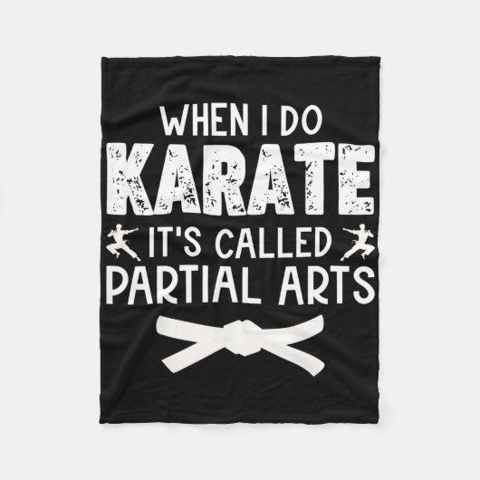 Als ik karate doe, heet het partiële kunst 3 fleece deken (Voorkant)