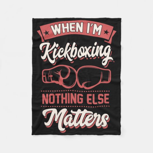 Als ik kickboksen niets anders problemen _1 fleece deken (Voorkant)