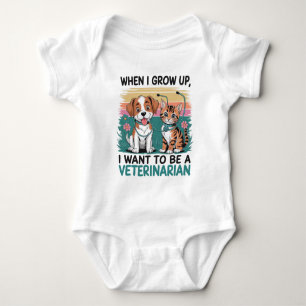 Als ik later groot ben wil ik dierenarts T-shirt w