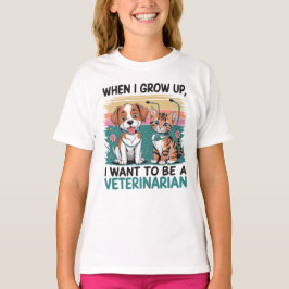 Als ik later groot ben wil ik dierenarts T-shirt w