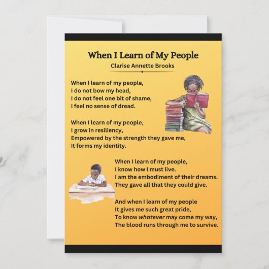 ALS IK LEER VAN MIJN MENSEN - FLAT GIFT KAART (Voorkant)