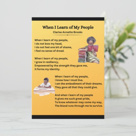 ALS IK LEER VAN MIJN MENSEN - FLAT GIFT KAART (Staand voorkant)