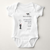 Als ik me laag voel - Bukowski - inspirerend Romper (Voorkant)