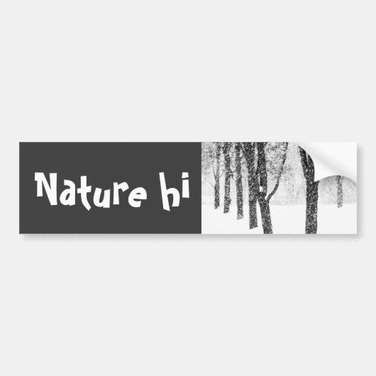 Als ik met bomen aan de zijkant ben bumpersticker (Voorkant)