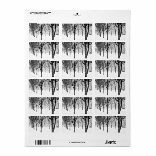 Als ik met bomen aan de zijkant ben etiket (Full Sheet)